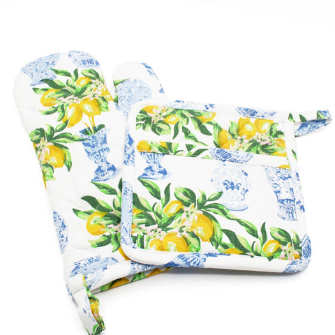 Lemon Ginger Oven Mitt Set