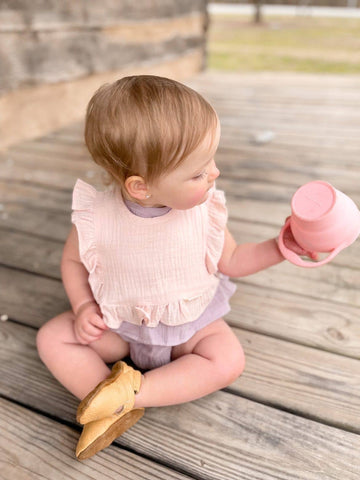 Muslin Cotton Ruffle Baby Bib