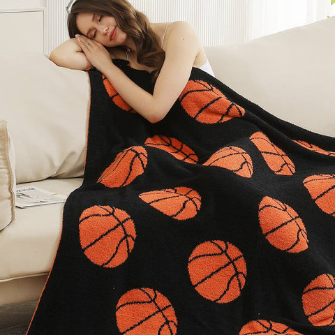 Basketball Printed Cozy Soft Throw Blanket