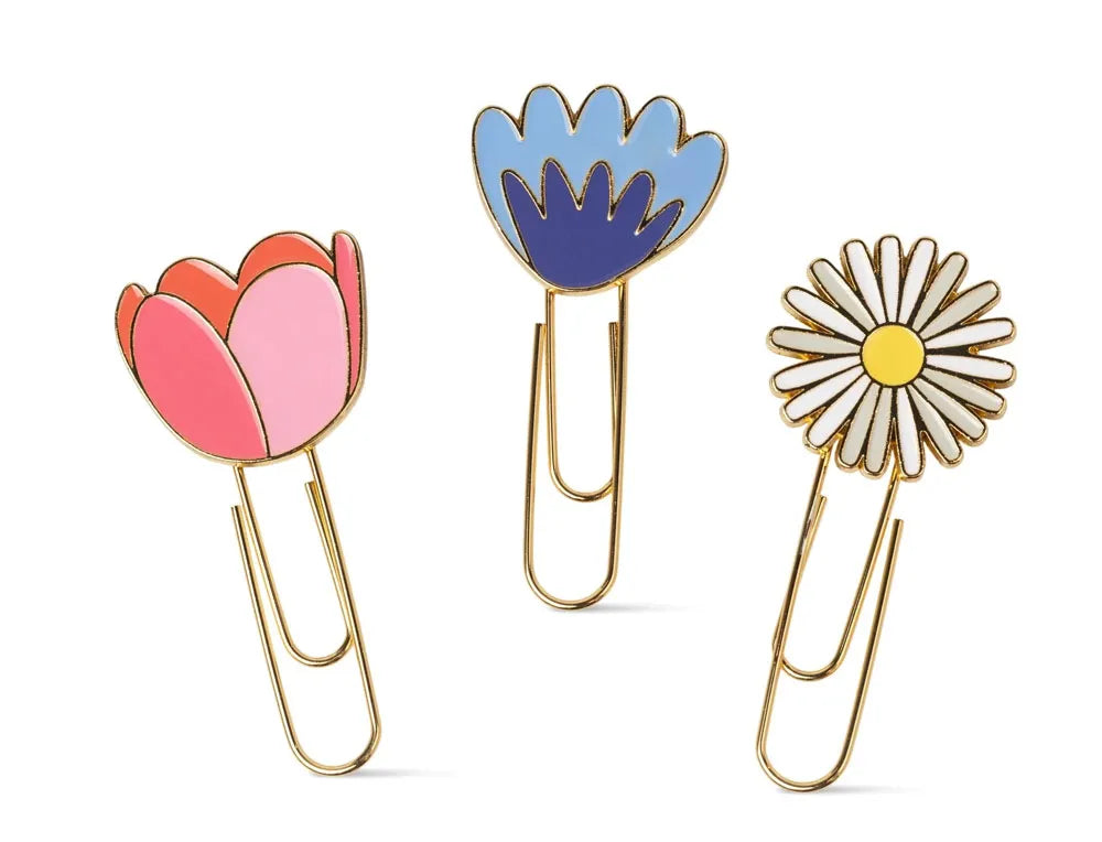 Flower Set of 3 Paper Clips