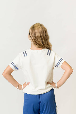 Royal Blue and White Helmet Shirt