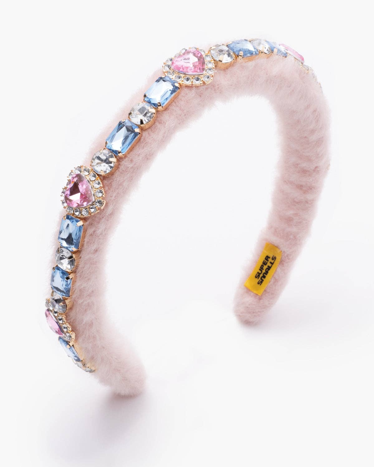 Bedazzled Fuzzy Pink Headband