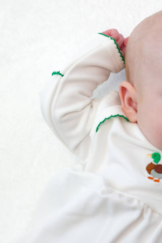 Pip Embroidered Gown - Mallard Duck