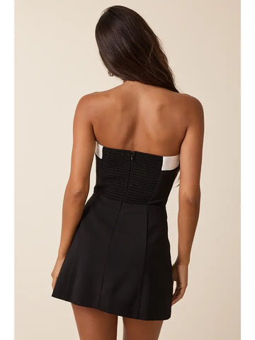 Strapless Colorblock Mini