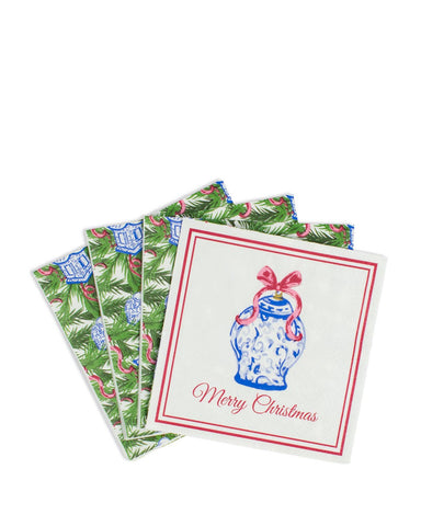 RS | Chinoiserie Merry Christmas Cocktail Napkins