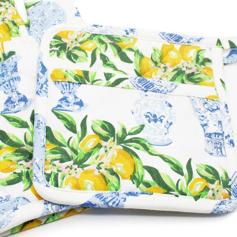 Lemon Ginger Oven Mitt Set