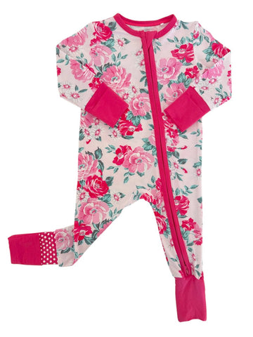 2-Way Zip Romper, Pink Splendor