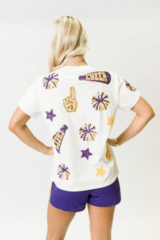 Purple and Yellow Cheer Shirt