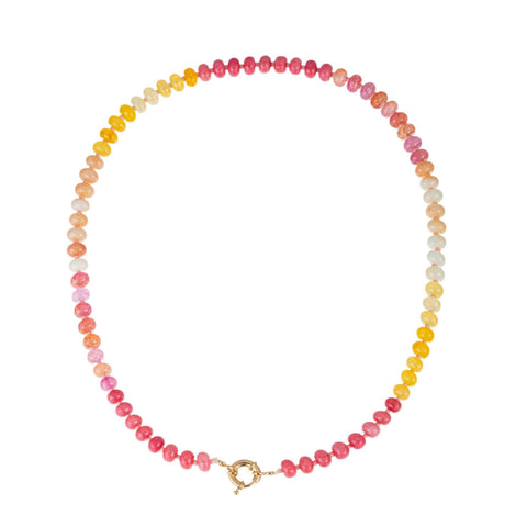 Natural Stone Glass Necklace