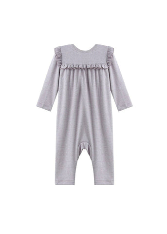 Maggie Long Sleeve Ruffle Trim Straight Leg Romper