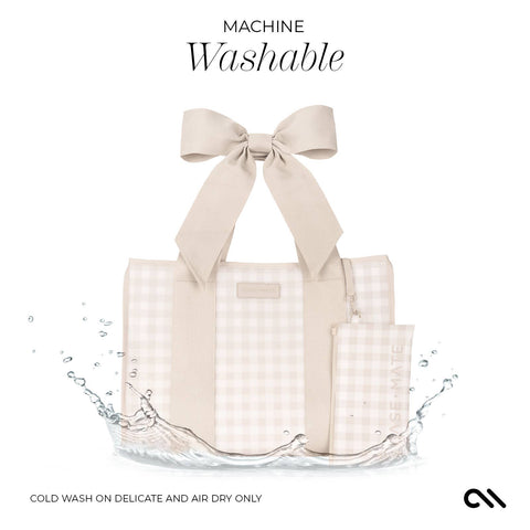 Case-Mate | Latte Gingham Bow Jelly Tote Bag