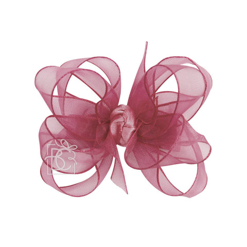 MULTI-LOOP ORGANZA BOW ON CLIP