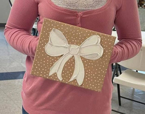 Paint Your Own Canvas 8x10 bow