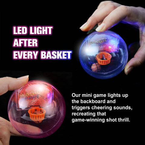 12 Pack Mini Basketball Electronic Handheld Hoop Game