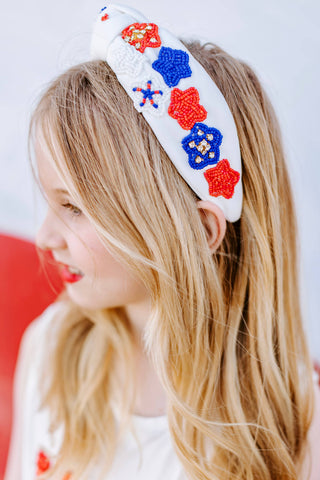 Three Wildflower Designs | USA Headband | Embellished Knot Headband