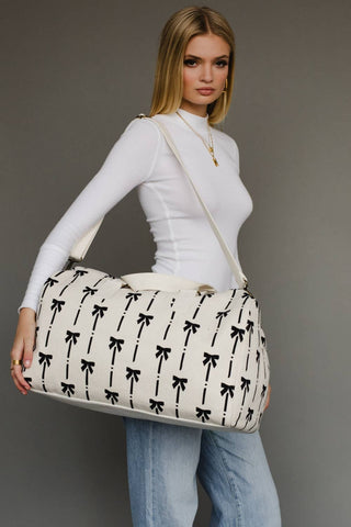 Panache | White & Black Bows Duffel