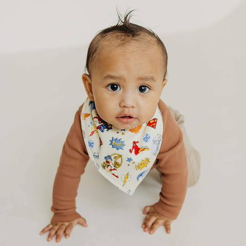 4 Pack Baby Bandana Bibs - Justice League