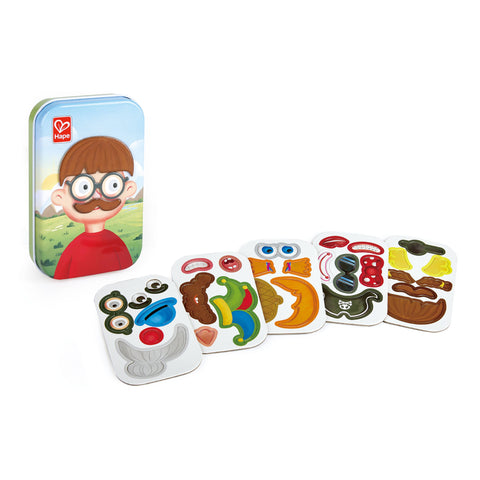 Magnetic Funny Face Mix & Match Travel Game in Tin