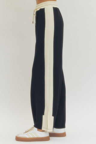 Entro | Solid Wide Leg Knit Pants
