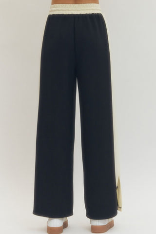 Entro | Solid Wide Leg Knit Pants