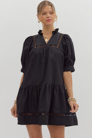 Entro | Scalloped Pullover Mini Dress