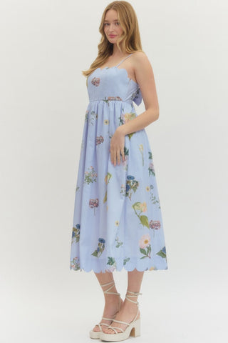 Entro | Floral Print Sleeveless Midi Dress