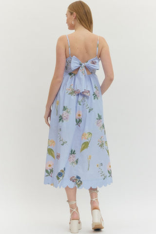 Entro | Floral Print Sleeveless Midi Dress