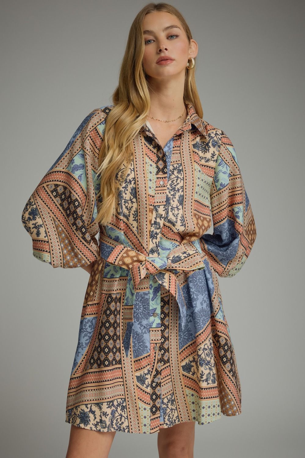 Entro | Patchwork Mini Dress