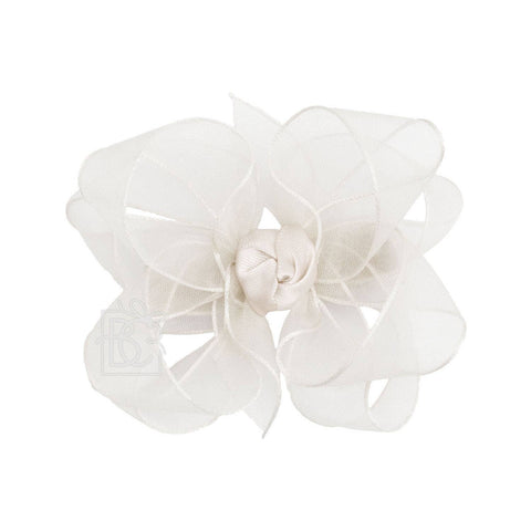 MULTI-LOOP ORGANZA BOW ON CLIP