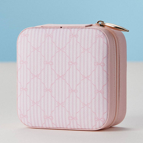Bow Print Travel Jewelry Case