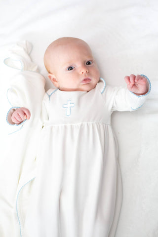 Blue Cross (Baptism/Christian) Infant Gown
