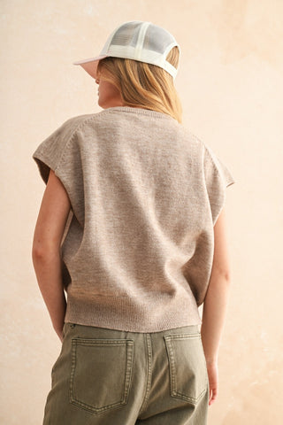 Loose Fit Sleeveless Sweater