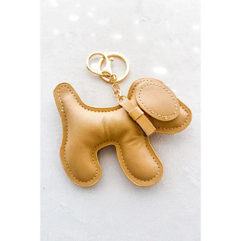 Faux Leather Dog Charm