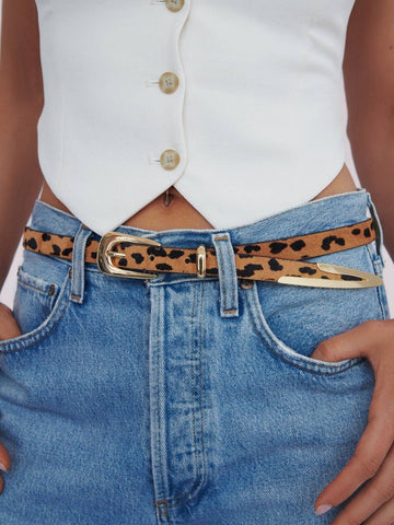 Cheetah Liquid Metal Western Belt