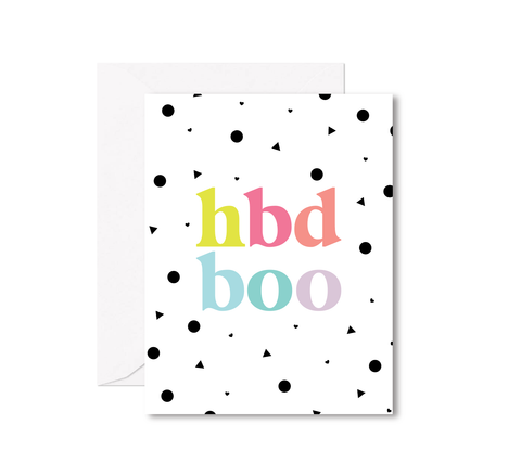 HBD Boo Greeting Card
