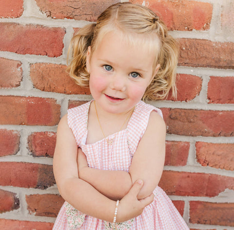 14K Gold-Plated Baby Cross Bracelet - Baptism Communion Gift