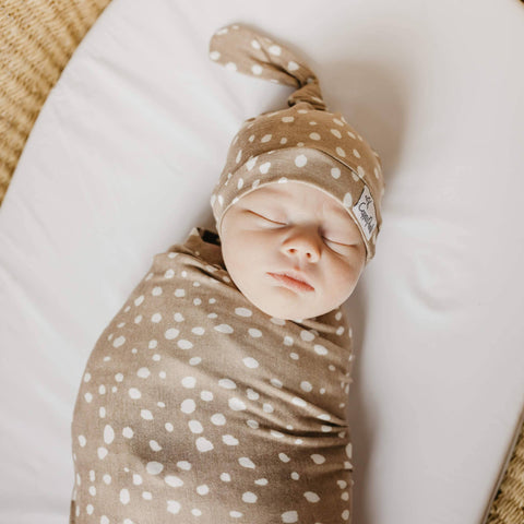 Knit Swaddle Blanket - Fawn