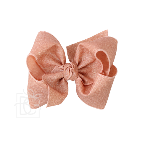 GLITTER METALLIC BOW ON CLIP