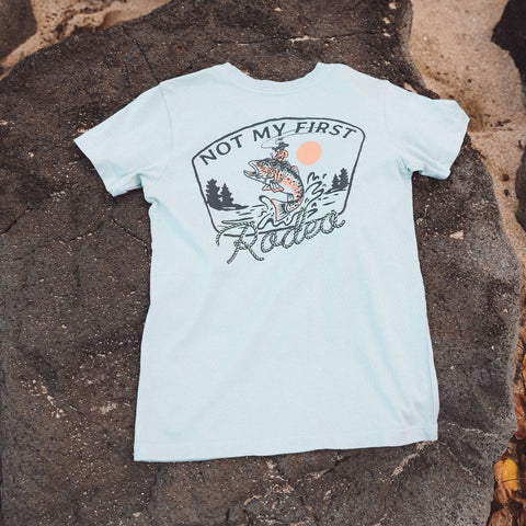 Not My First Rodeo Fishing Tee - Retro Trout Western Shirt