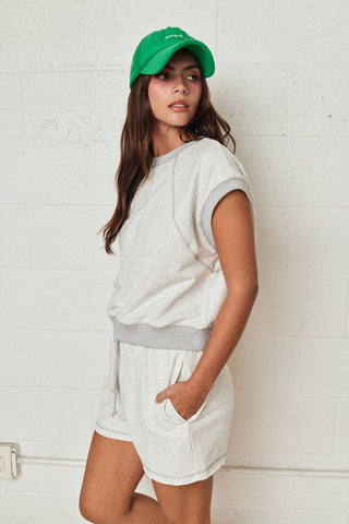 Sleeveless Lounge Short Set