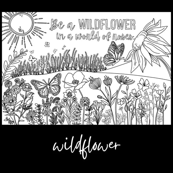 Tons of Hues | Be A Wildflower Giant Coloring Page