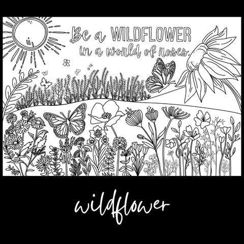 Tons of Hues | Be A Wildflower Giant Coloring Page