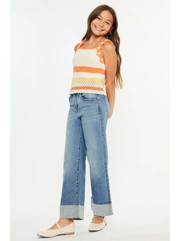 Kancan | Youth High Rise Crop Wide Leg