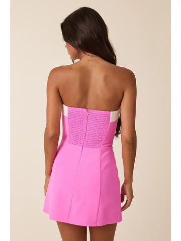 Strapless Colorblock Mini
