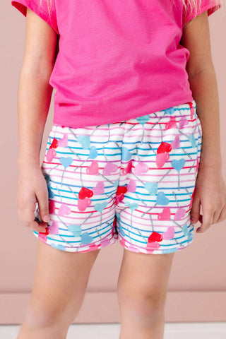Plush Shorts - Lollipop Hearts