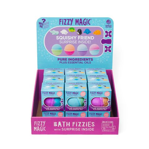 Bath Bombs with Squishy Friends Inside, PDQ Display