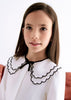 Abel & Luna | Girls Chiffon Blouse W/ Embroidered Collar