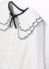 Abel & Luna | Girls Chiffon Blouse W/ Embroidered Collar