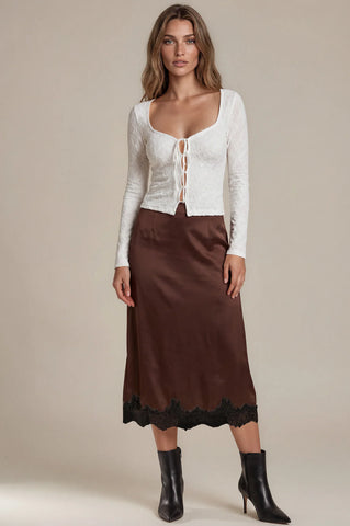 Deluc | Peppers Lace Trim Skirt