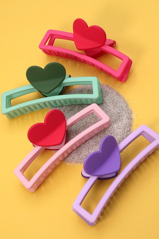 *Valentine's Day Gift Large Heart Hair Claw Clips